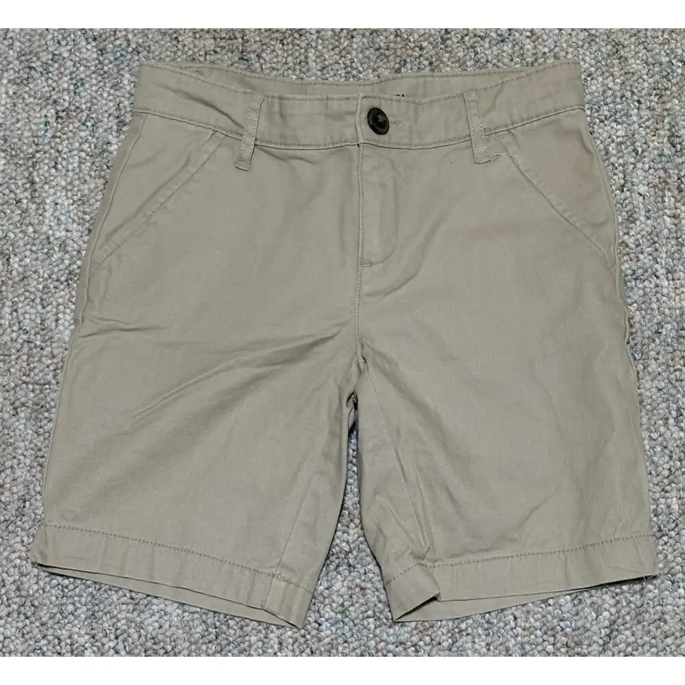 Lot Of 2 Old Navy Girls Uniform Dress Bermuda Shorts Khaki Adjustable Size 10